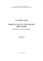 prikaz prve stranice dokumenta POREZNI SUSTAV REPUBLIKE HRVATSKE