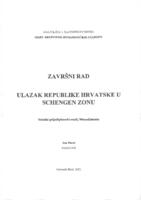 prikaz prve stranice dokumenta ULAZAK REPUBLIKE HRVATSKE U SCHENGEN ZONU