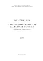 prikaz prve stranice dokumenta E-BANKARSTVO NA PRIMJERU ZAGREBAČKE BANKE D.D.