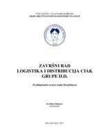 prikaz prve stranice dokumenta Logistika i distribucija CIAK GRUPE D.D.