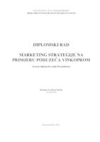 prikaz prve stranice dokumenta Marketing strategije na primjeru poduzeća Vinkoprom d.o.o.