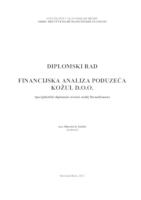 prikaz prve stranice dokumenta Financijska analiza poduzeća Kožul d.o.o.