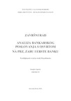 prikaz prve stranice dokumenta Analiza bankarskog poslovanja sa osvrtom na PBZ, ZABA i ERSTE banku