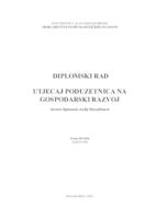 prikaz prve stranice dokumenta UTJECAJ PODUZETNICA NA GOSPODARSKI RAZVOJ