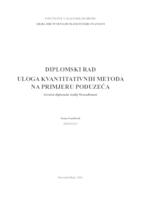 prikaz prve stranice dokumenta Uloga kvantitativnih metoda na primjeru poduzeća