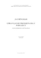 prikaz prve stranice dokumenta UPRAVLJANJE PROMJENAMA U PODUZEĆU