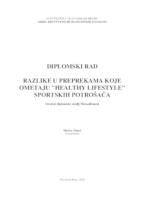 prikaz prve stranice dokumenta RAZLIKE U PREPREKAMA KOJE OMETAJU "HEALTHY LIFESTYLE" SPORTSKIH POTROŠAČA