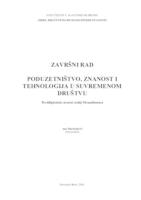 prikaz prve stranice dokumenta PODUZETNIŠTVO, ZNANOST I TEHNOLOGIJA U SUVREMENOM DRUŠTVU