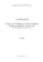 prikaz prve stranice dokumenta UTJECAJ UVOĐENJA EURA U RH NA MEĐUNARODNU TRGOVINU