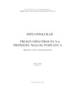 prikaz prve stranice dokumenta Proizvodni proces na primjeru malog poduzeća