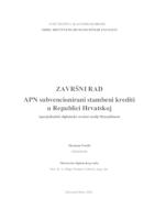 prikaz prve stranice dokumenta APN subvencionirani stambeni krediti u Republici Hrvatskoj