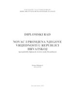 prikaz prve stranice dokumenta Novac i promjena njegove vrijednosti u Republici Hrvatskoj